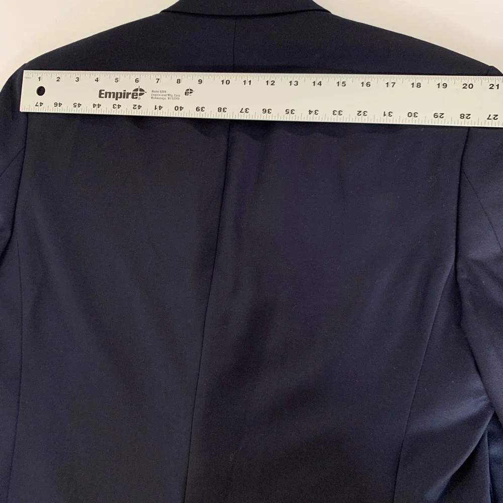 Lauren Ralph Lauren Blazer Mens 48R Navy Blue Wool Gold Crest Button Preppy Ivy